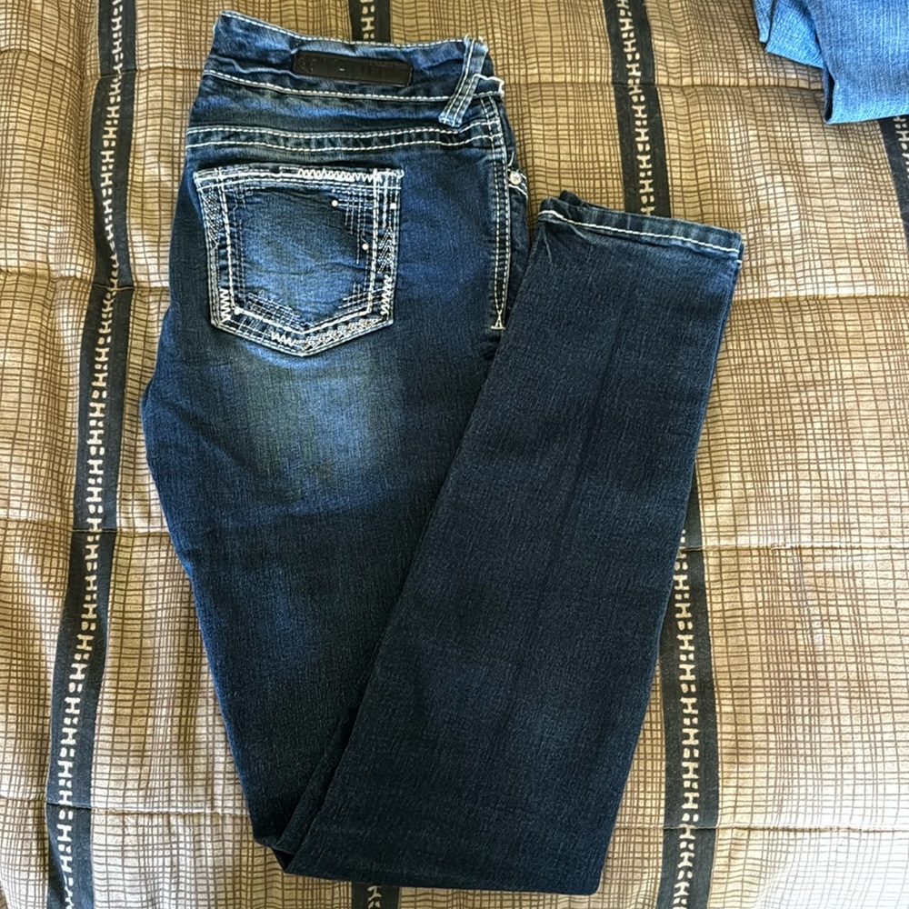 VANITY women’s skinny dark wash jeans